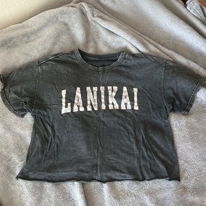lanikai gray crop top